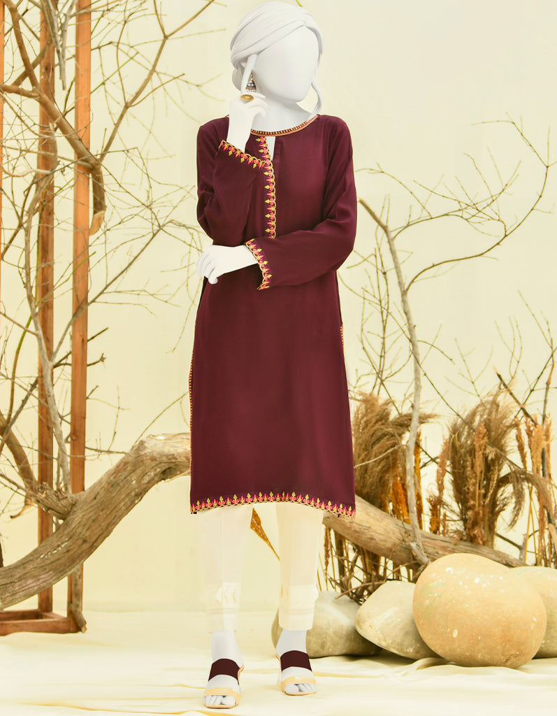 RED VELVET KURTI  JJLK-W-JPWK-22-866