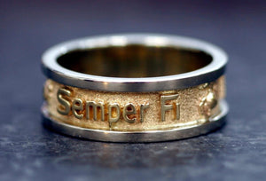 14K Gold Two Tone Marine Corps Wedding Band Marine Corps Rings 510 300x300 ?v=1649605553