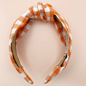 Orange and White Headband Hair Accessories