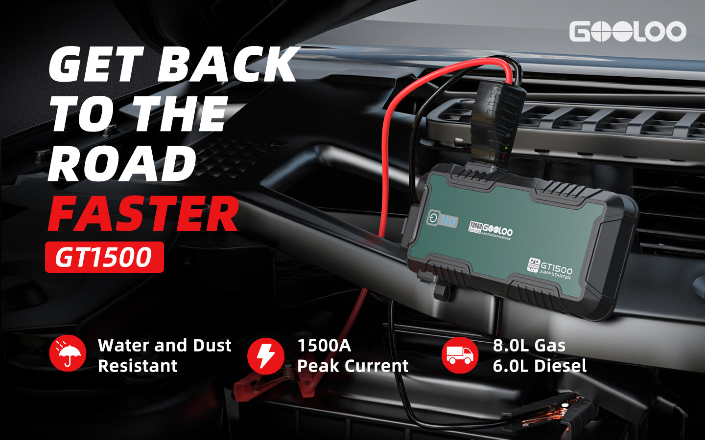 get back to the road faster 1500A 15000 mAh