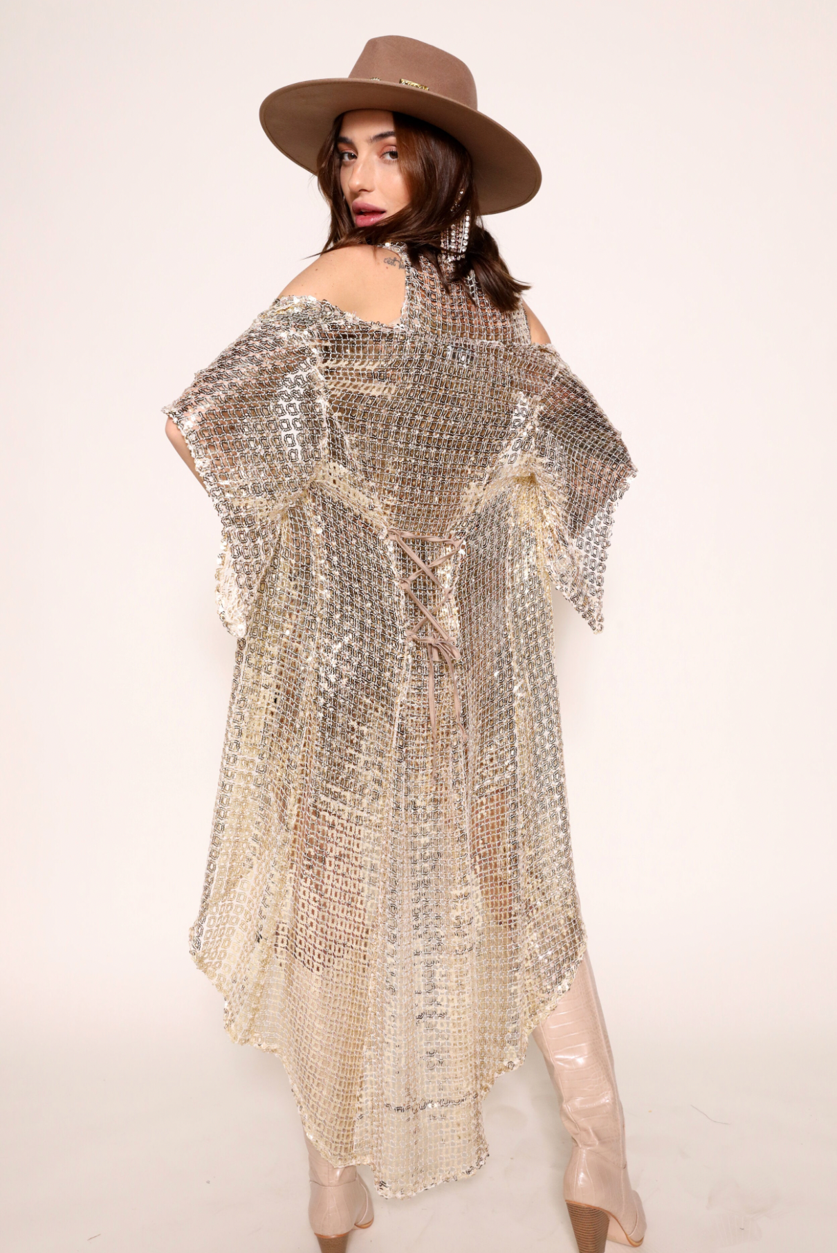 Medusa Duster in Sequin Squares