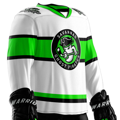 Youth White Ghost Pirates Jersey – Savannah Ghost Pirates Team Store