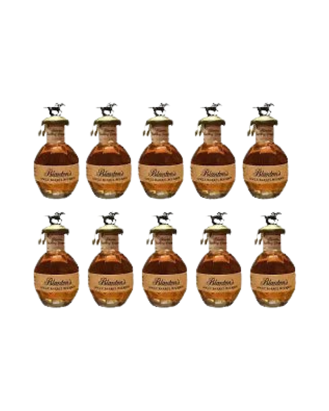 Blanton's Miniature Original Single Barrel Kentucky Straight Bourbon Whiskey Bottles Bundle 50ml 10-Pack