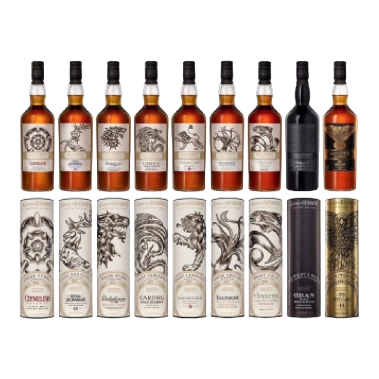 Game of Thrones Series Single Malt Scotch Whisky Complete Collection Set