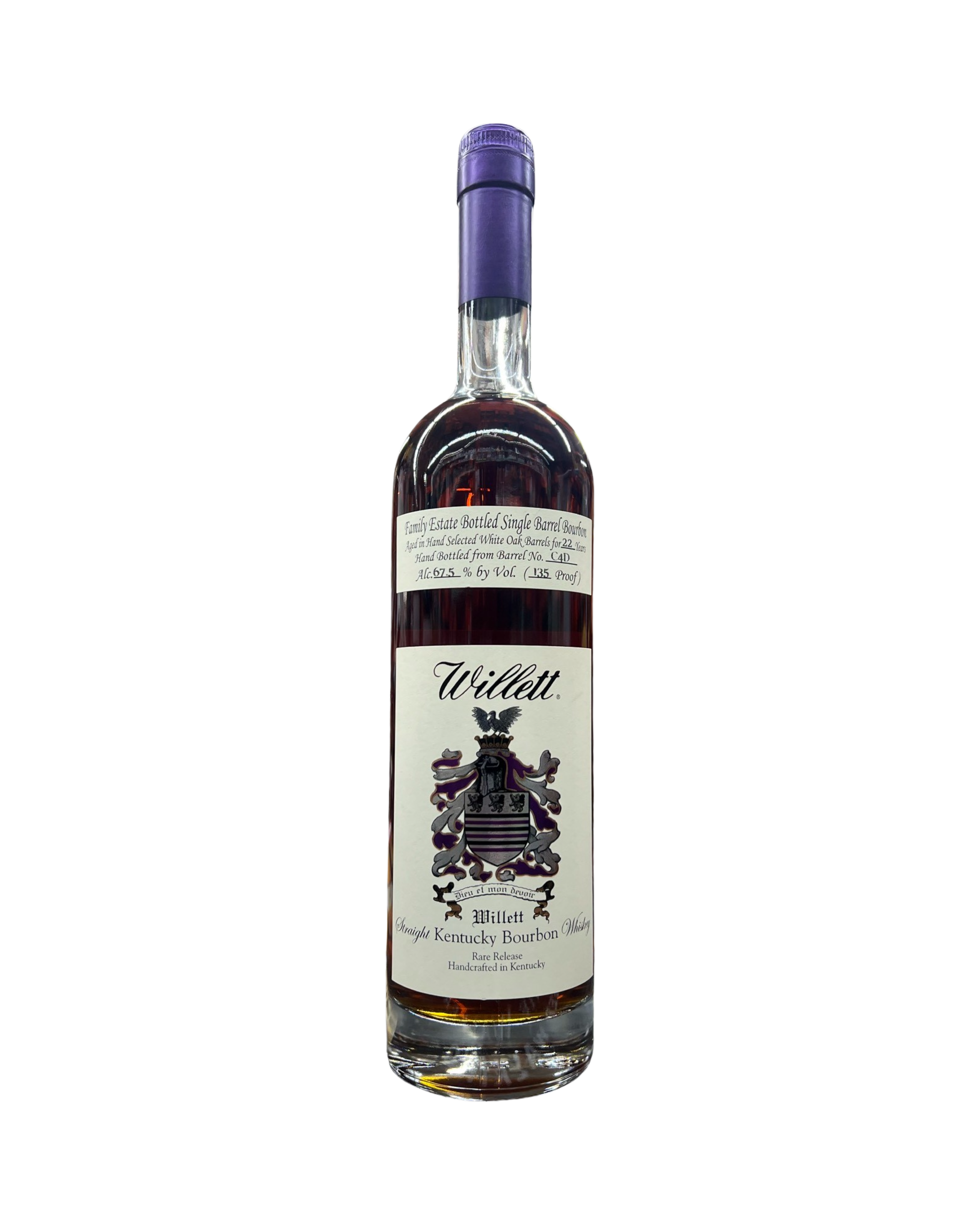 2015 Willett Family Estate Bottled Single Barrel 22 Year Old Barrel No. C4D Kentucky Straight Bourbon Whiskey 750ml