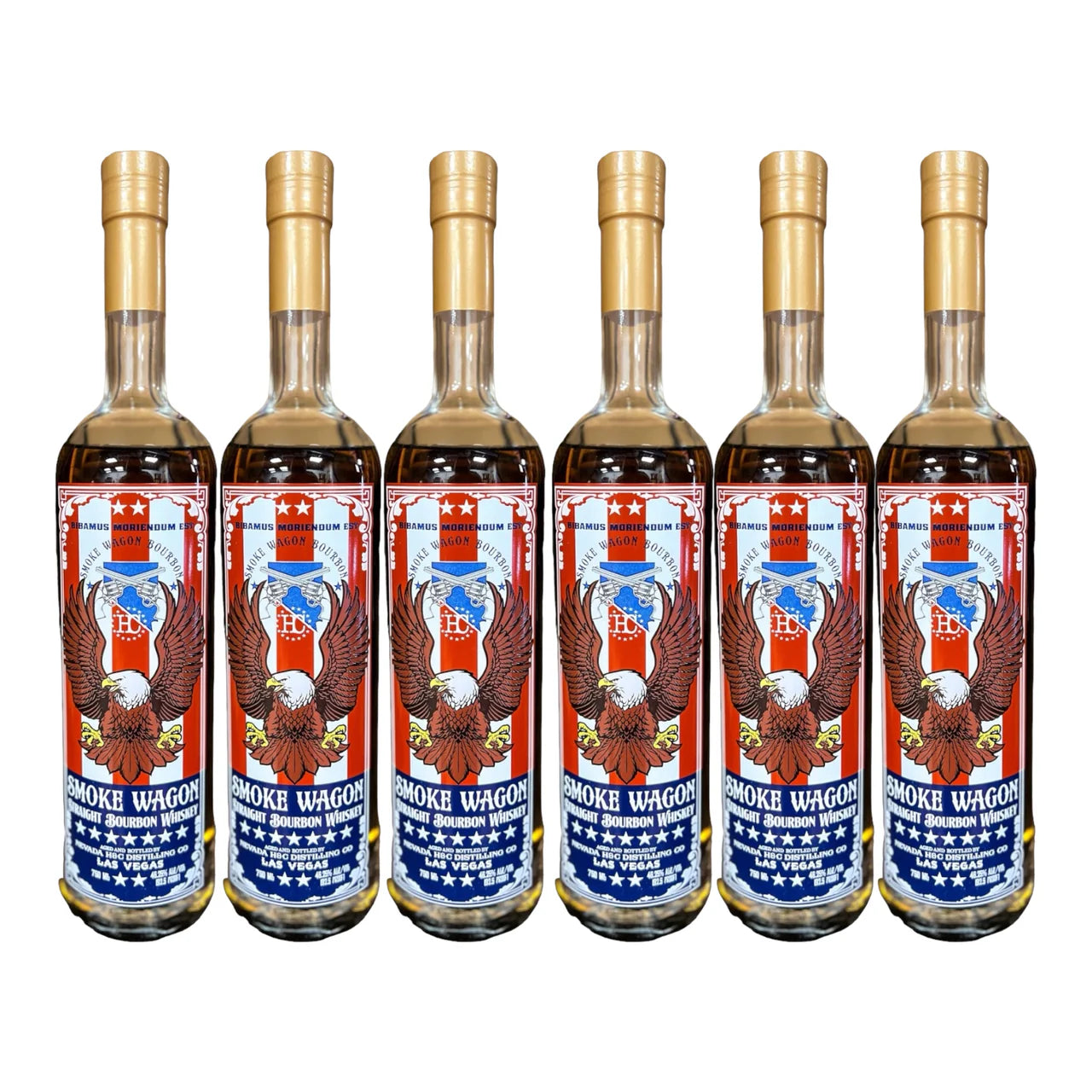 2024 Smoke Wagon Fourth of July Edition Straight Bourbon Whiskey Bundle 750ml 6-Pack