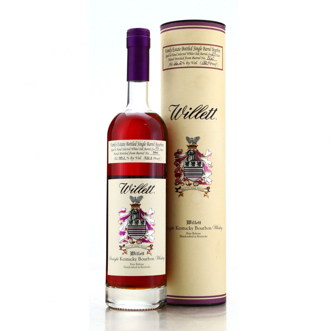 Willett Family Estate Bottled Single Barrel 23 Year Old Barrel No. B60 Kentucky Straight Bourbon Whiskey