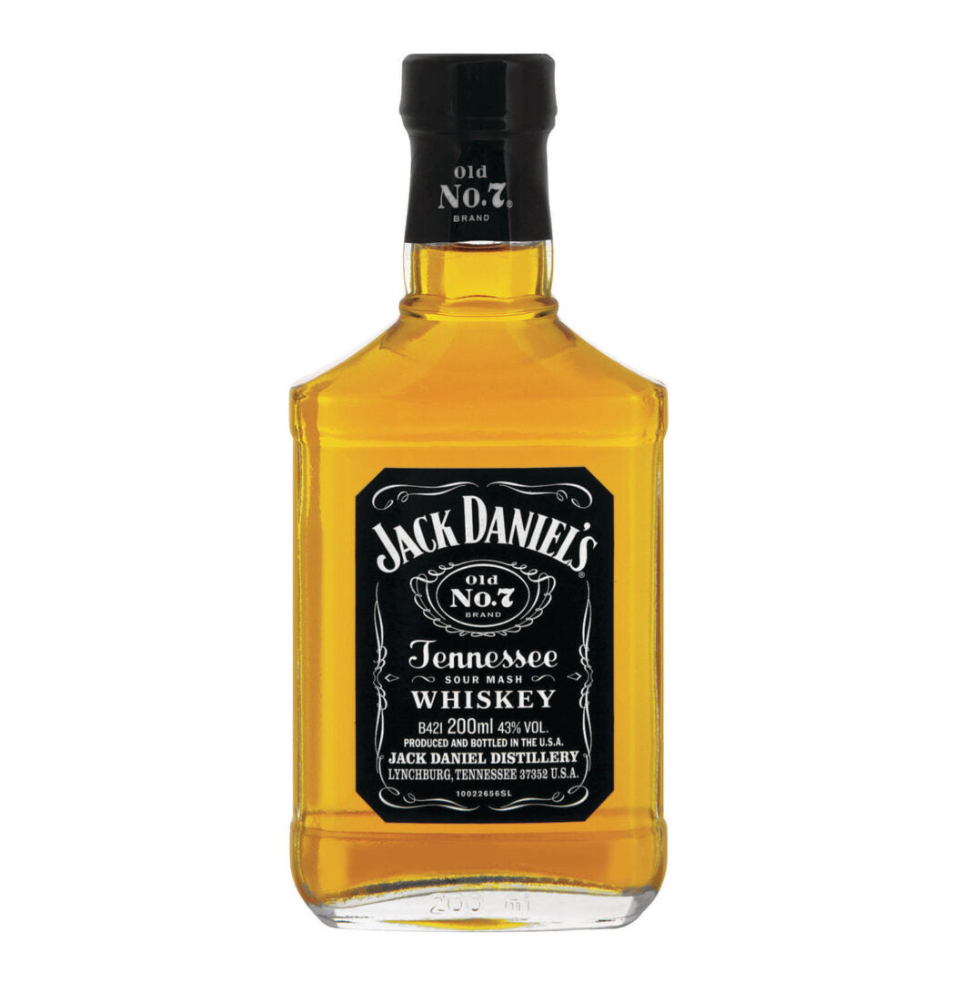 Jack Daniel's Black Label Old No.7 Brand Sour Mash Whiskey 200ml