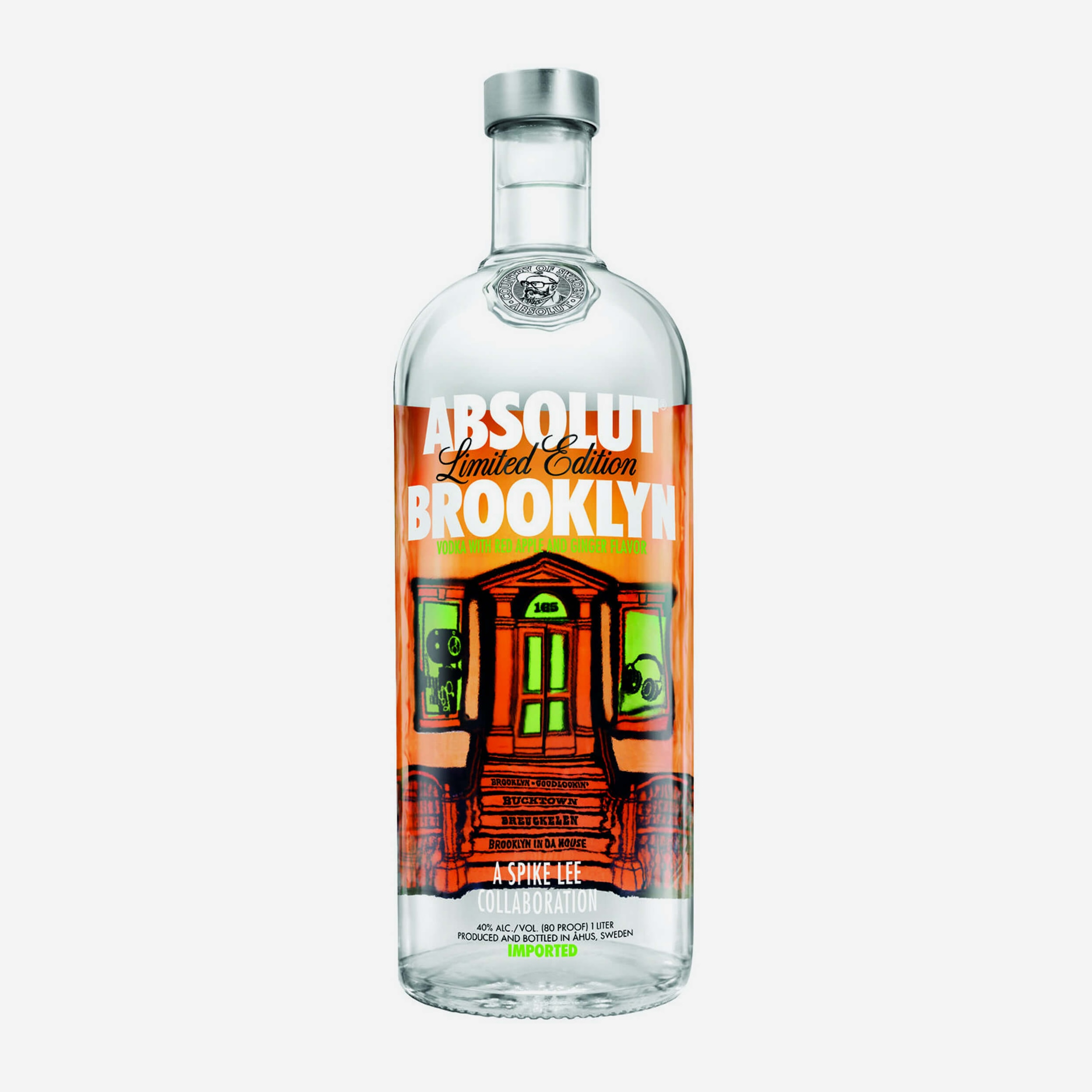 Absolut Brooklyn Limited Edition Red Apple & Ginger Flavored Vodka 1Lt