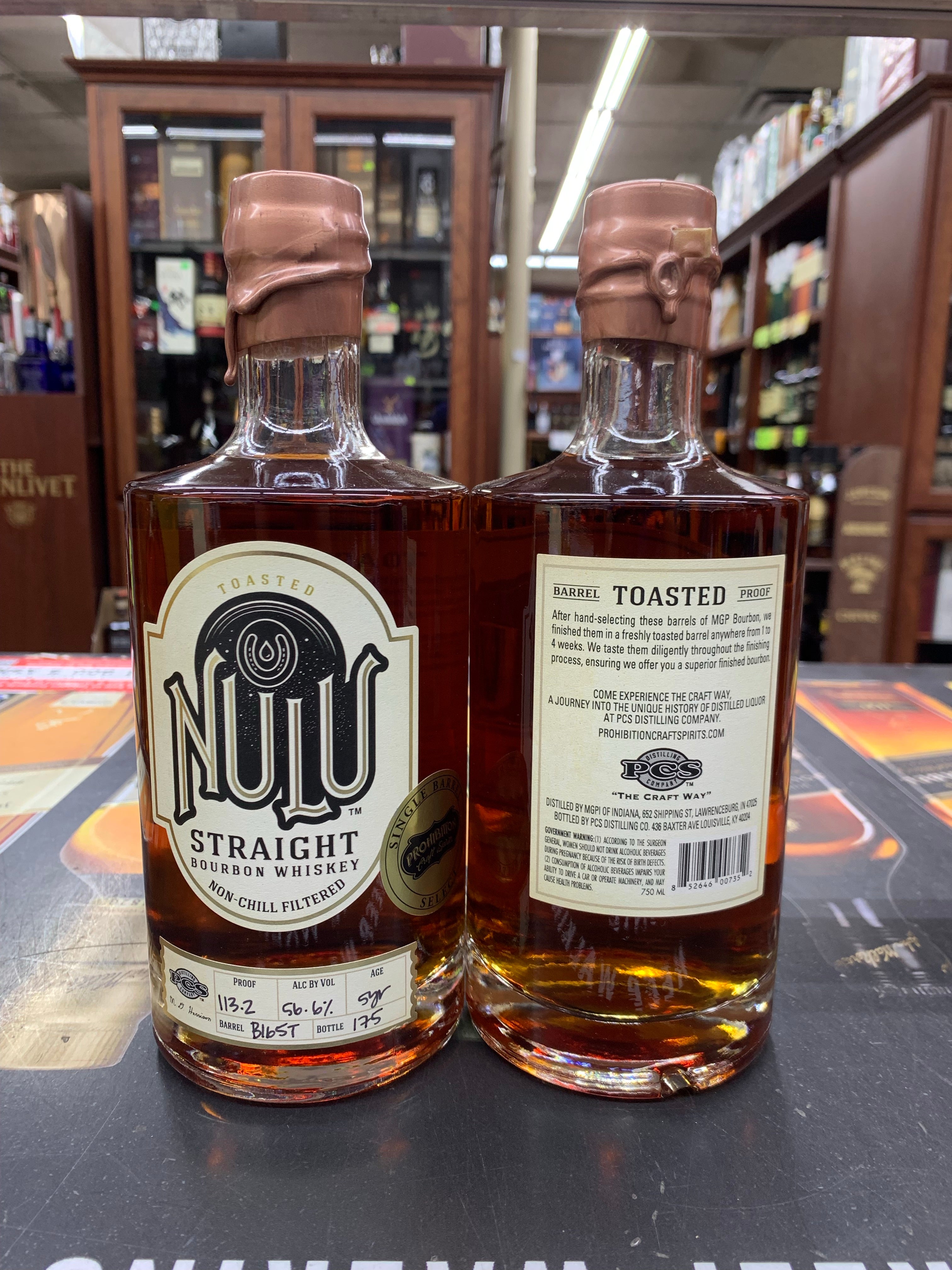 Nulu Toasted Single Barrel Straight Bourbon Whiskey 750ml