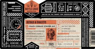 Bottle Logic Brewing Details & Dialects Peach Cobbler Strong Ale Beer 500ml