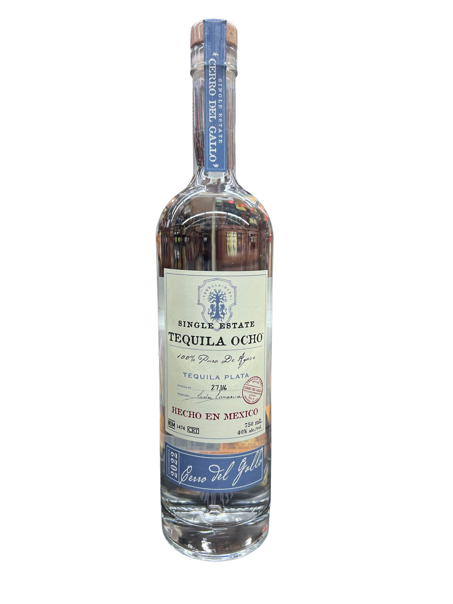 Tequila Ocho Single Estate Plata Blanco 750ml