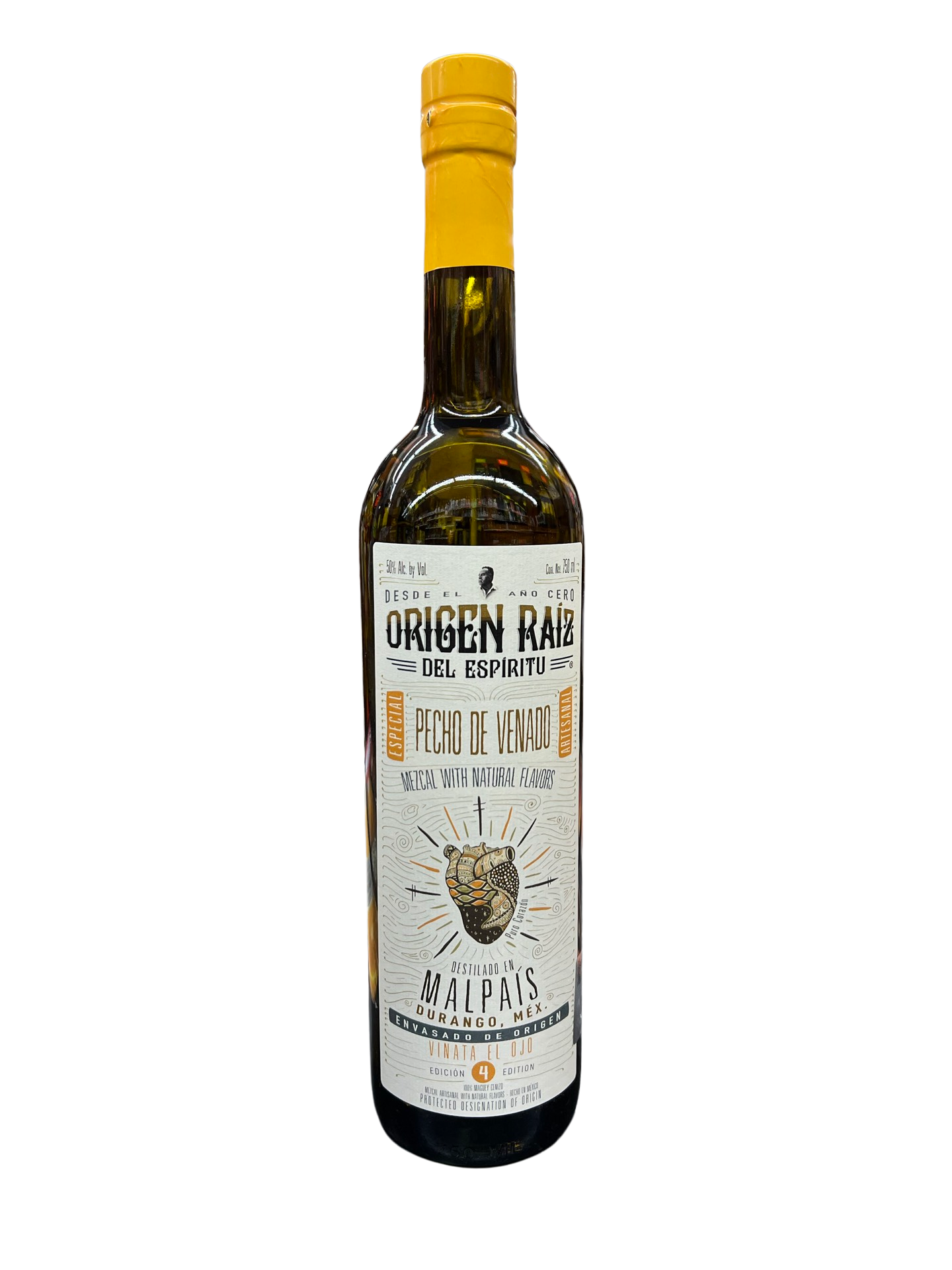 Origen Raiz del Espiritu Cenizo Mezcal con Pecho de Venado