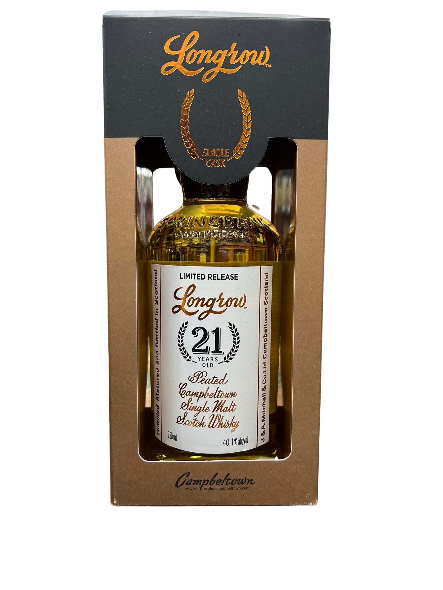 LONGROW 21 YEAR OLD 2022 LIMITED RELEASE SCOTCH WHISKY 750ML SINGLE CASK RUM CASK