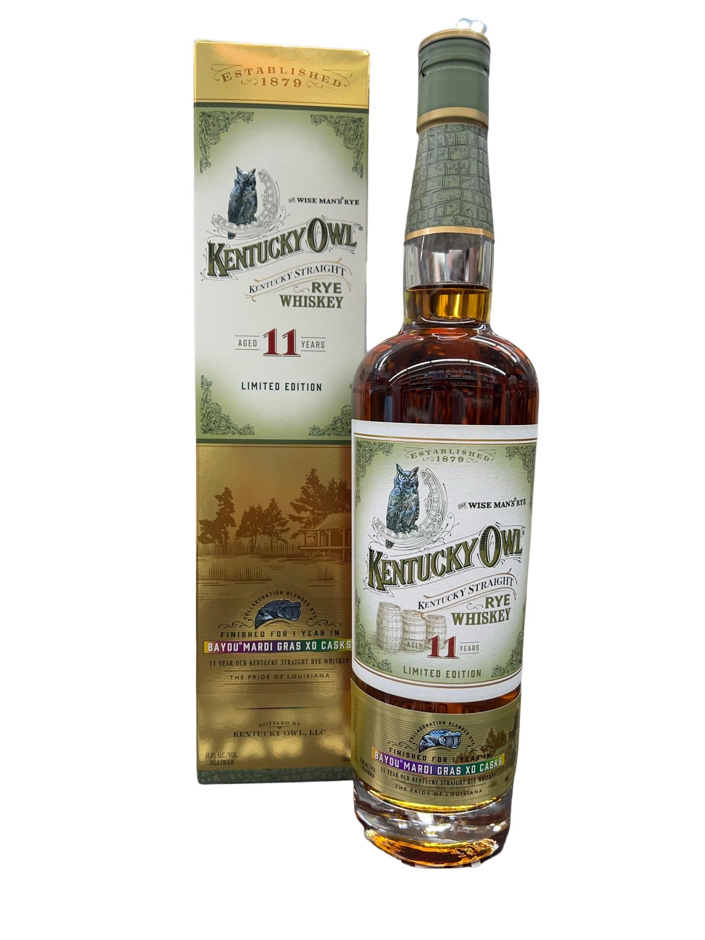 Kentucky Owl Mardi Gras XO Cask Limited Edition 11 Year Old Straight Rye Whiskey 750ml