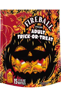 Fireball Cinnamon Whisky Trick Or Treat 15 min shot 50ml 15 Bundle Pack