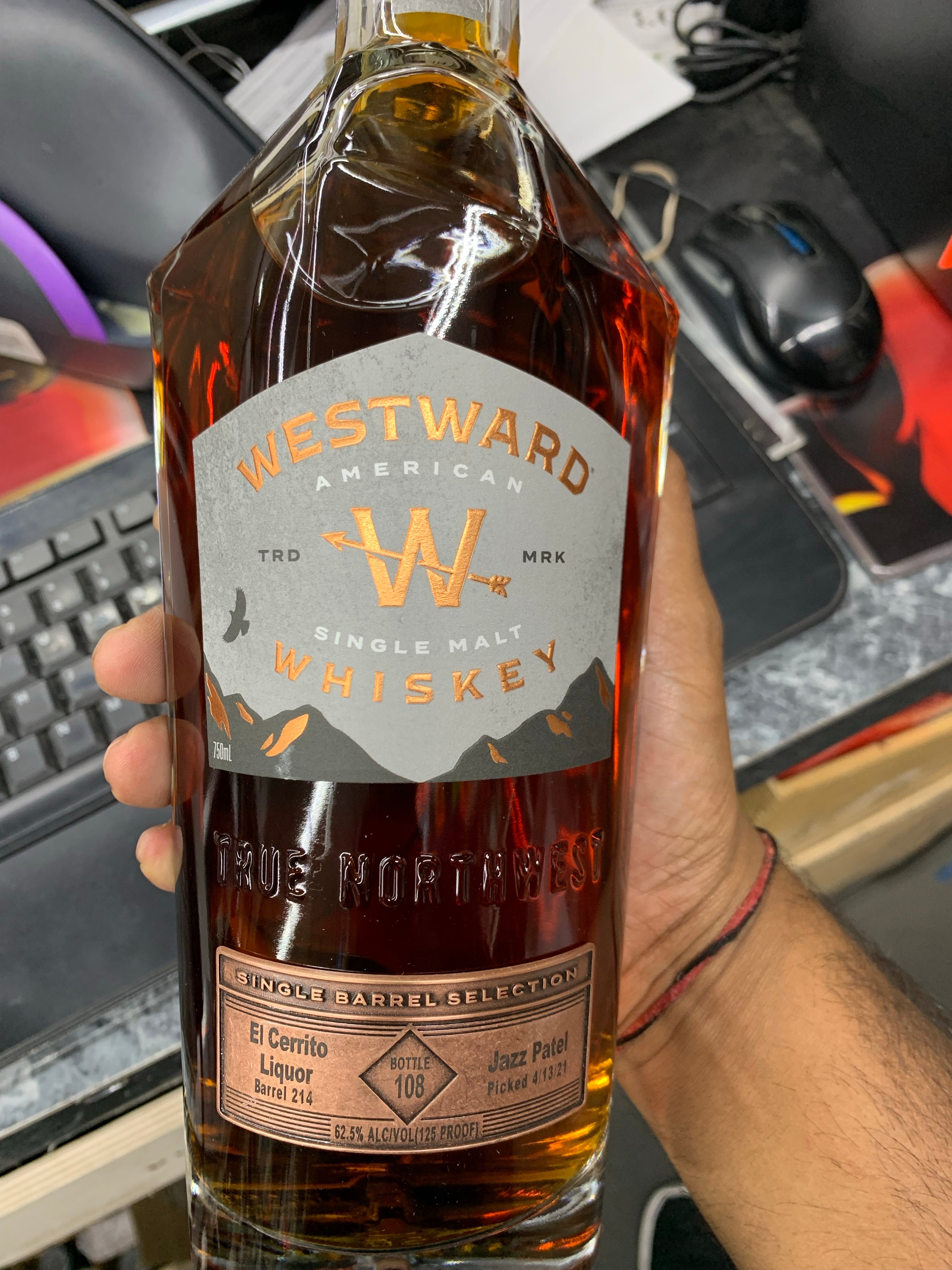 Westward Single Barrel Cask Strength Single Malt El Cerrito Liquor Store Pick Whiskey