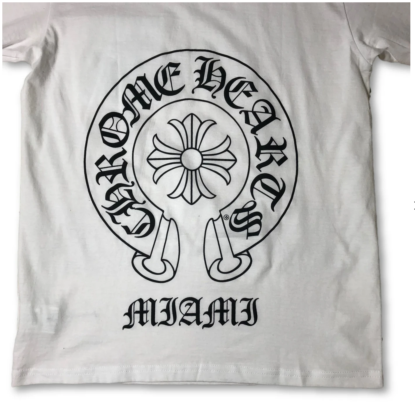 CHROME HEARTS WHITE HORSESHOE MIAMI EXCLUSIVE TEE PALISADES