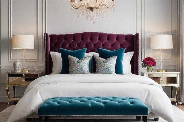 Bed with Euro pillows used for decoration.