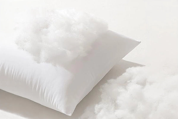 Close-up view of the premium materials used in our pillow inserts
