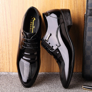 Men Wedding Shoes Microfiber Leather Formal Business Pointed Toe Men Oxford shoes