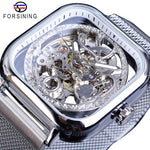 Load image into Gallery viewer, Men Mechanical Watches Automatic Self-Wind Golden Transparent Fashion Mesh Steel Wristwatch Skeleton Man Male Hot Hour
