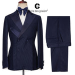 Cargar imagen en el visor de la galería, New Men Suits Tailor-Made Tuxedo Double Breasted Blazers Pants Singer Groom Costume
