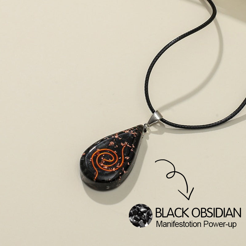 Spiritual Reiki Symbol Crystal Orgone Pendant Necklace