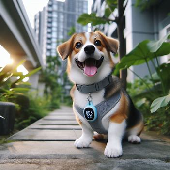 dog with GPS pet tracker