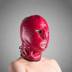 Fetters Tight Leather Hood - Red