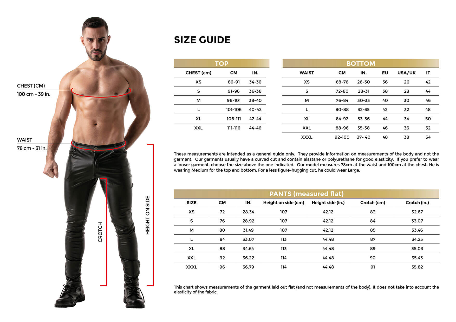 TOF Size Chart