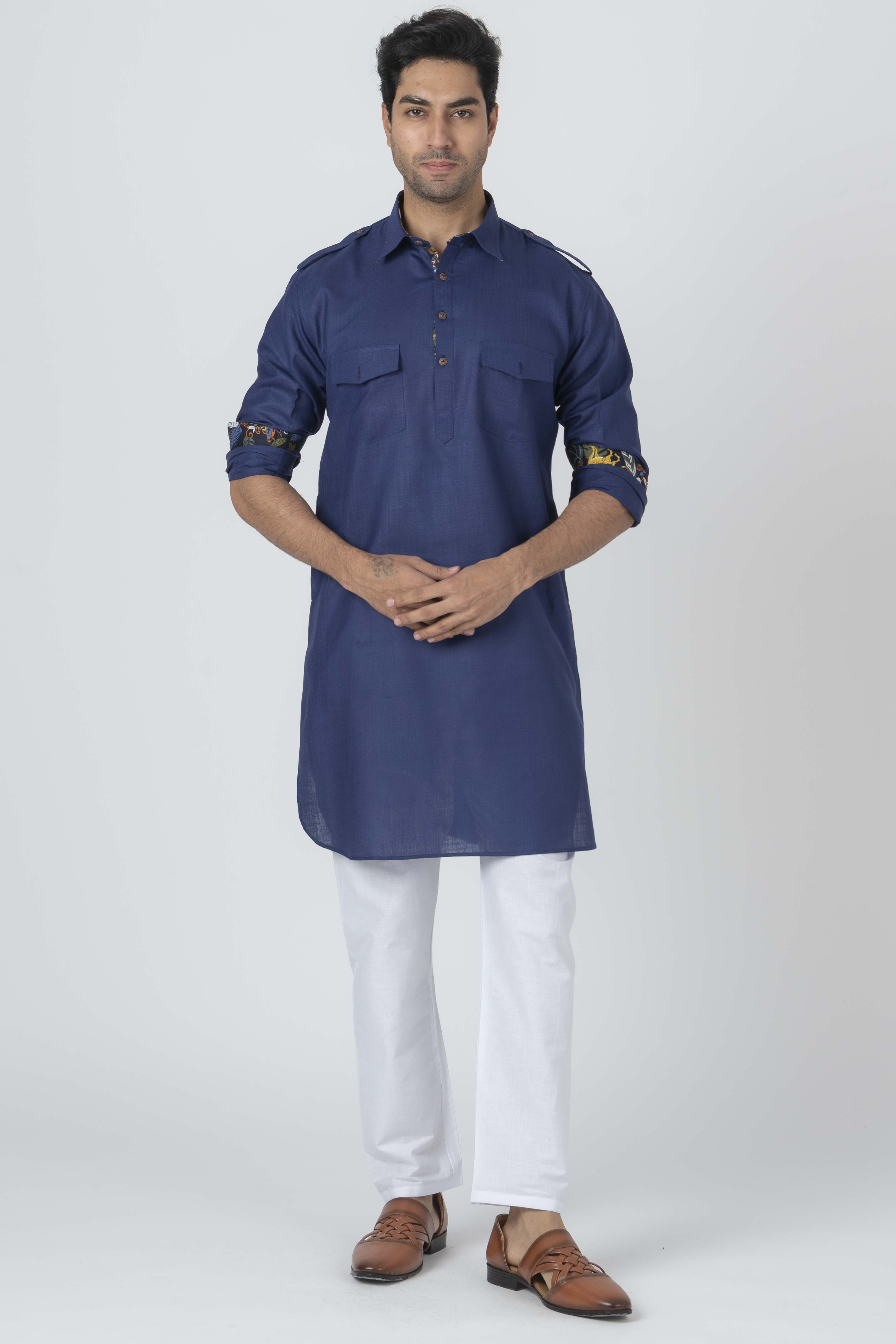 Buy Kurta Pajama For Men Online In India (कुर्ता पजामा)- Vastramay –  vastramay