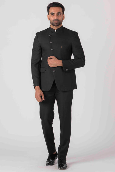 Readymade Black Bandhgala Jodhpuri Suit For Men Latest 790MW05