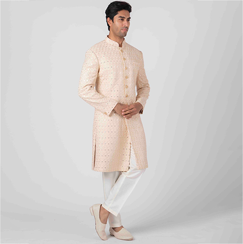 pink sherwani - MLS