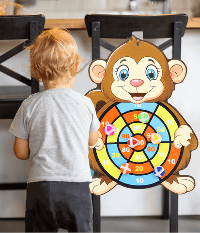 Brinquedo Infantil Jogo de Dardos Com Alvo Magnético Criança +3 Anos 40,5cm  Diâmetro 6 Dardos Atrio - Baby&Kids