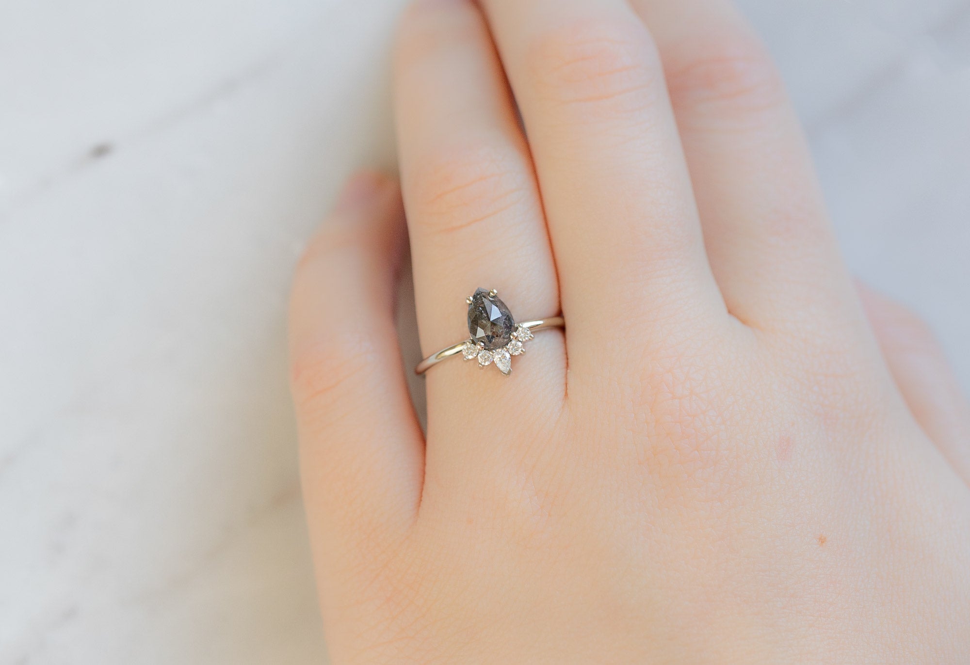 The Aster Ring With A Kite-Shaped Tourmaline In Quartz