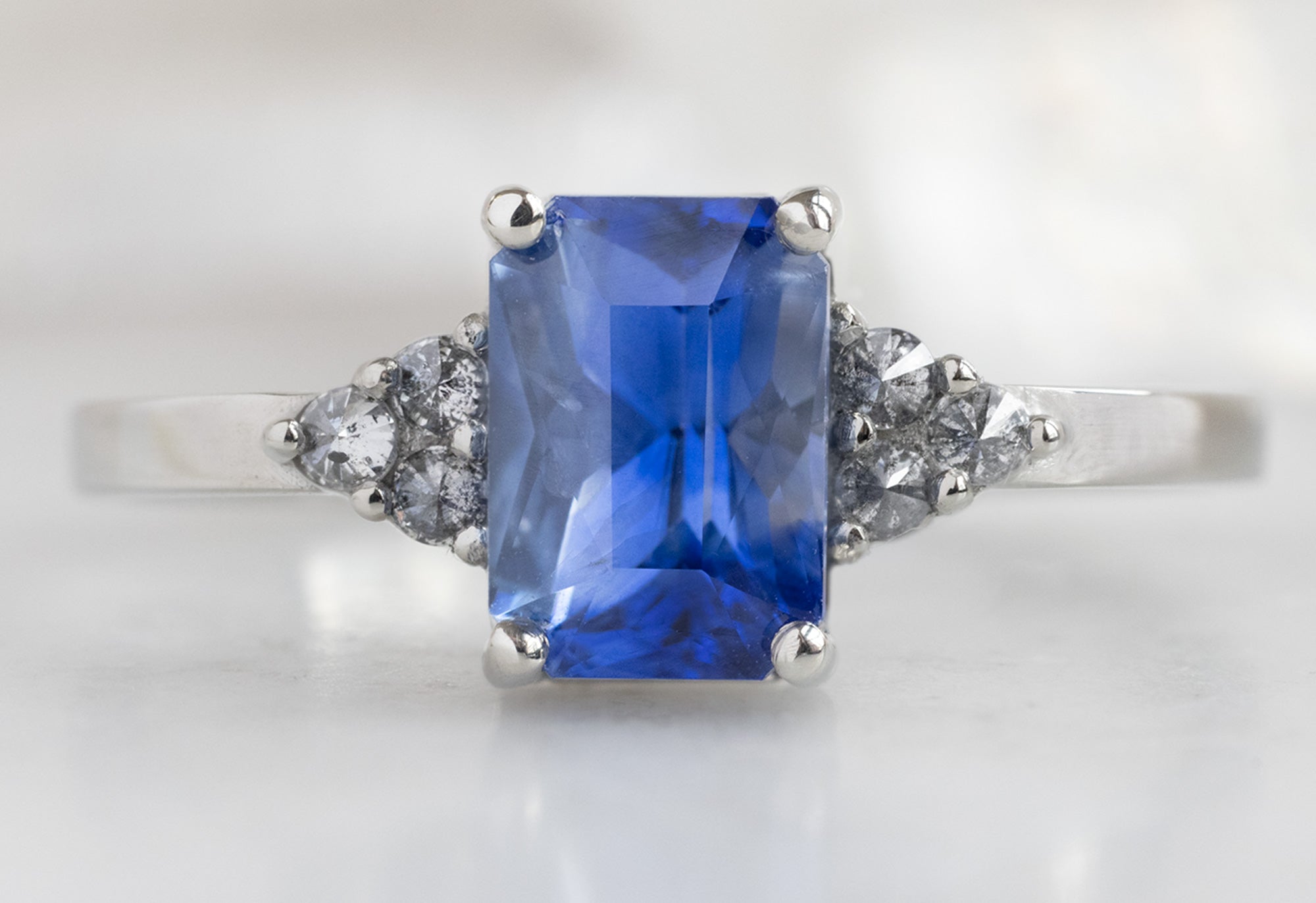 The Ivy Ring with an Emerald-Cut Sapphire & Alexis Russell
