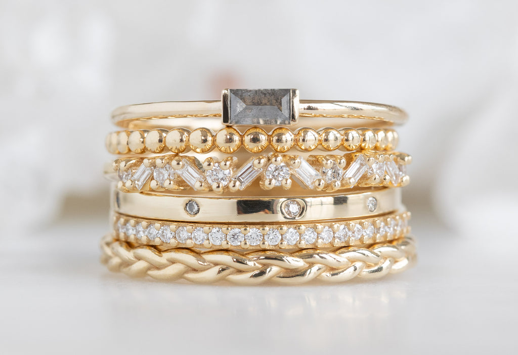 Baguette Diamond Line Ring | Stacking Band & Alexis Russell