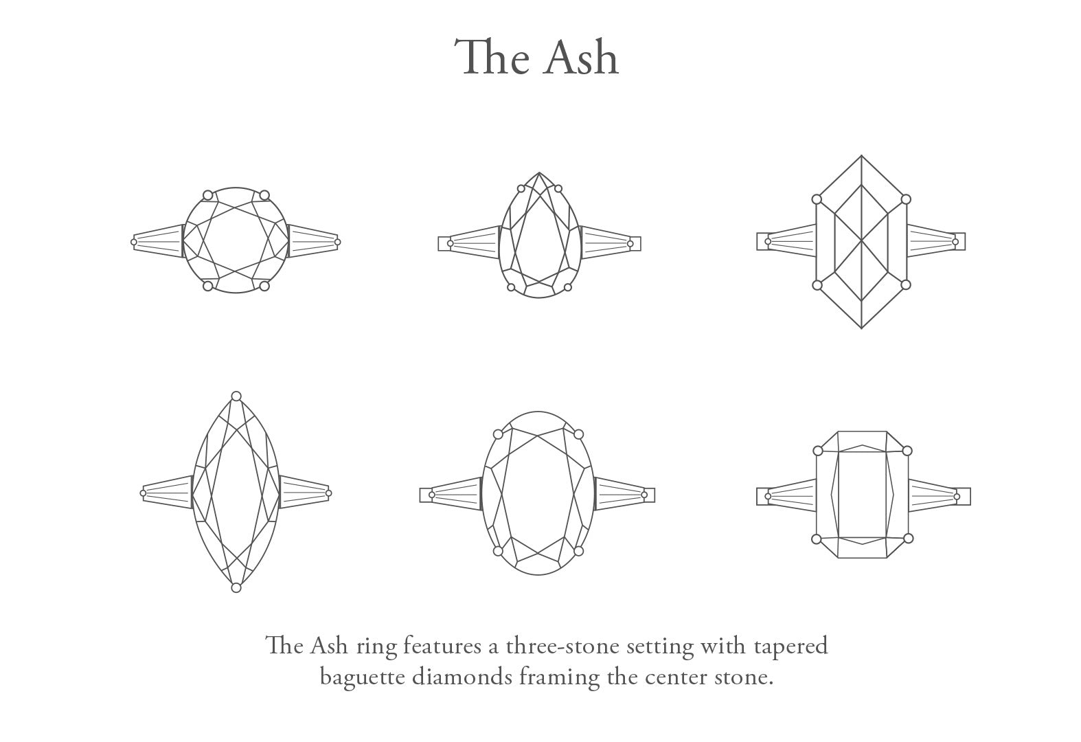 The Ash Ring with a Salt and Pepper Hexagon Diamond