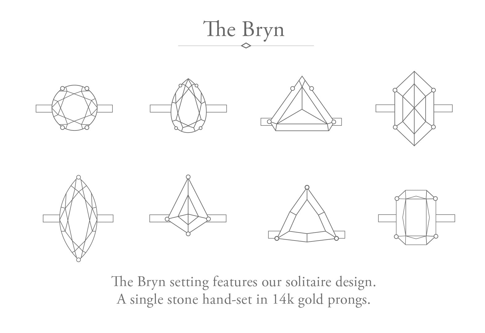 The Bryn Ring with a Rose-Cut Salt and Pepper Diamond