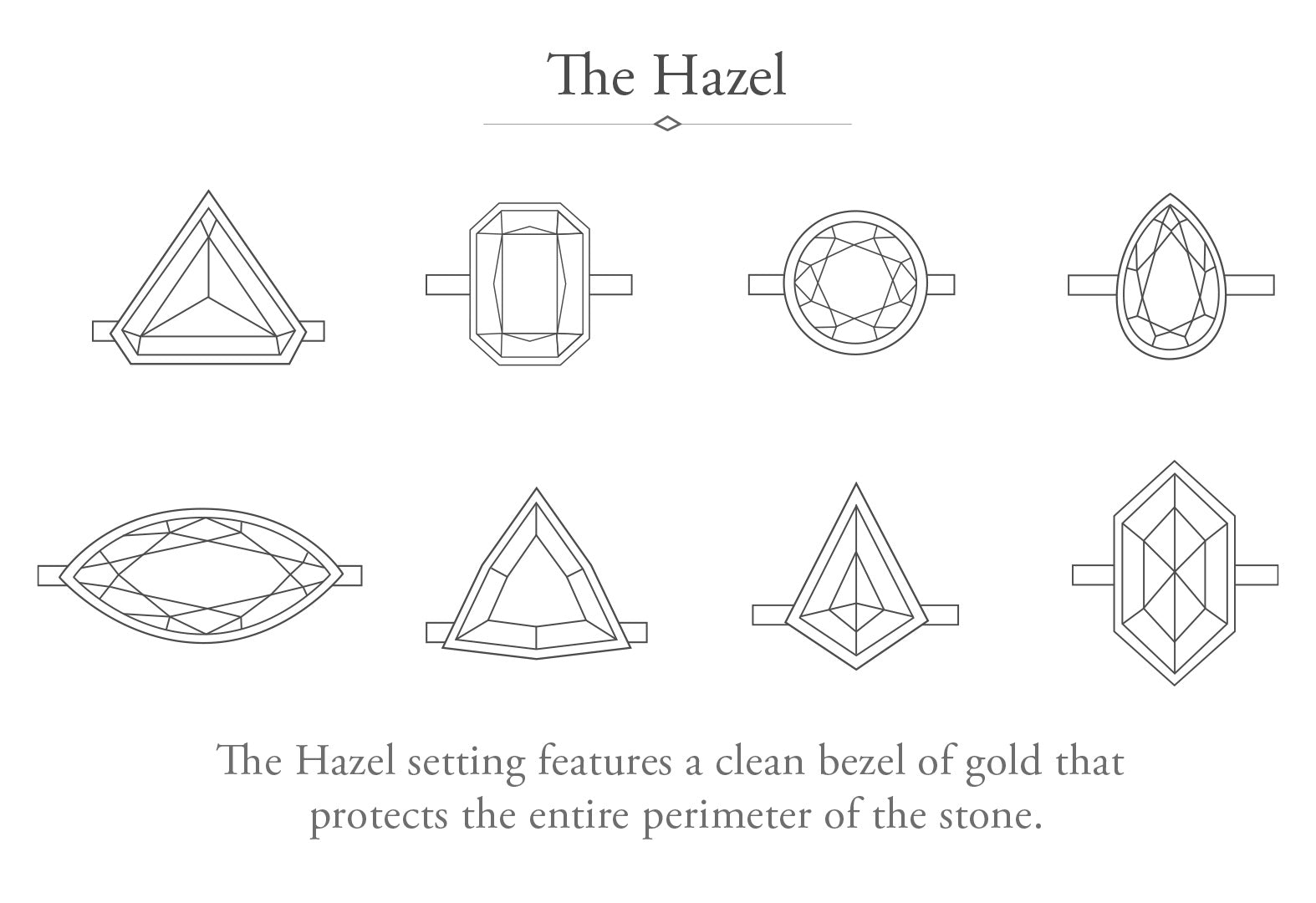 The Hazel Ring with a Black Kite Diamond