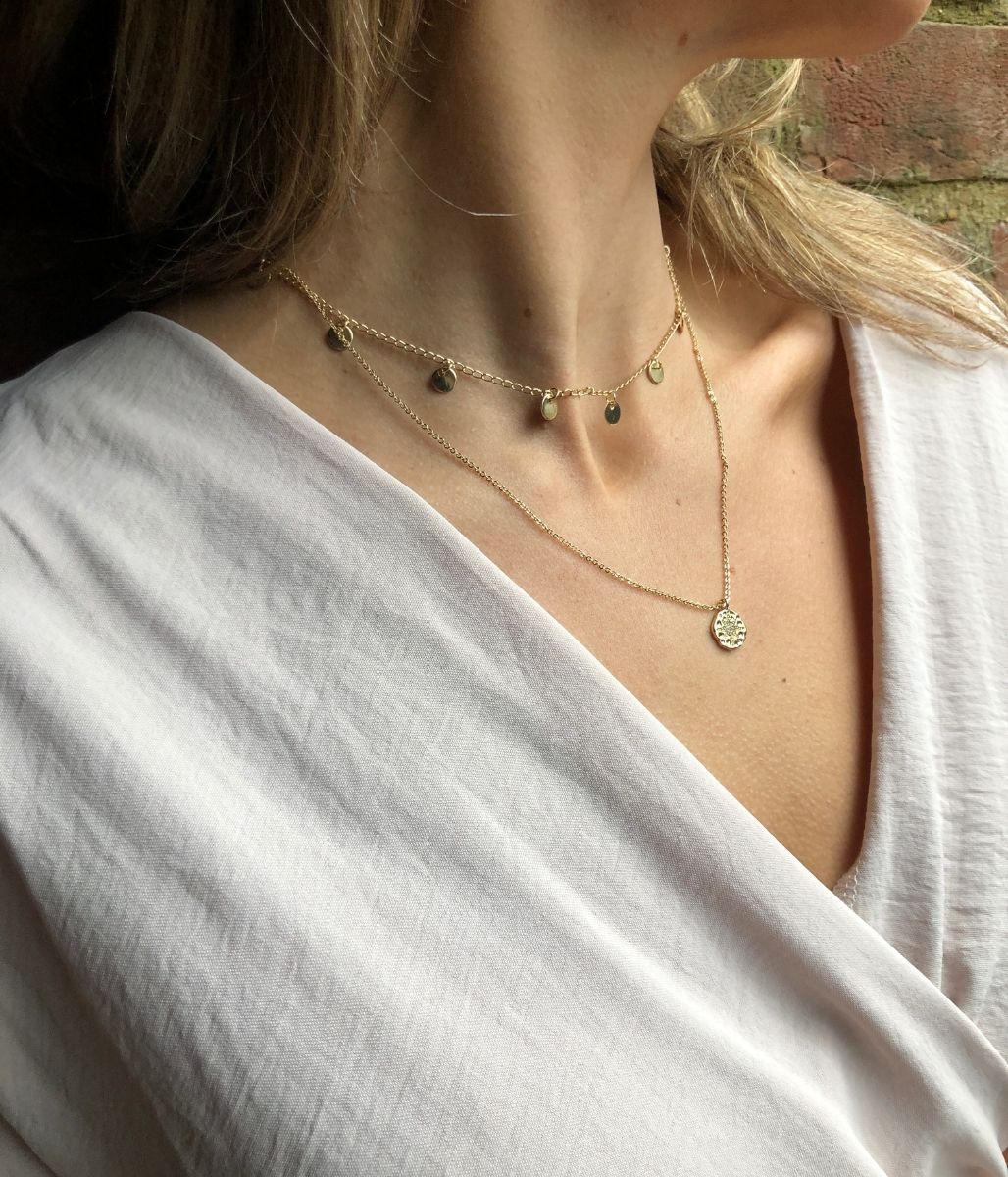 Gold Linette Layered Charm Necklace