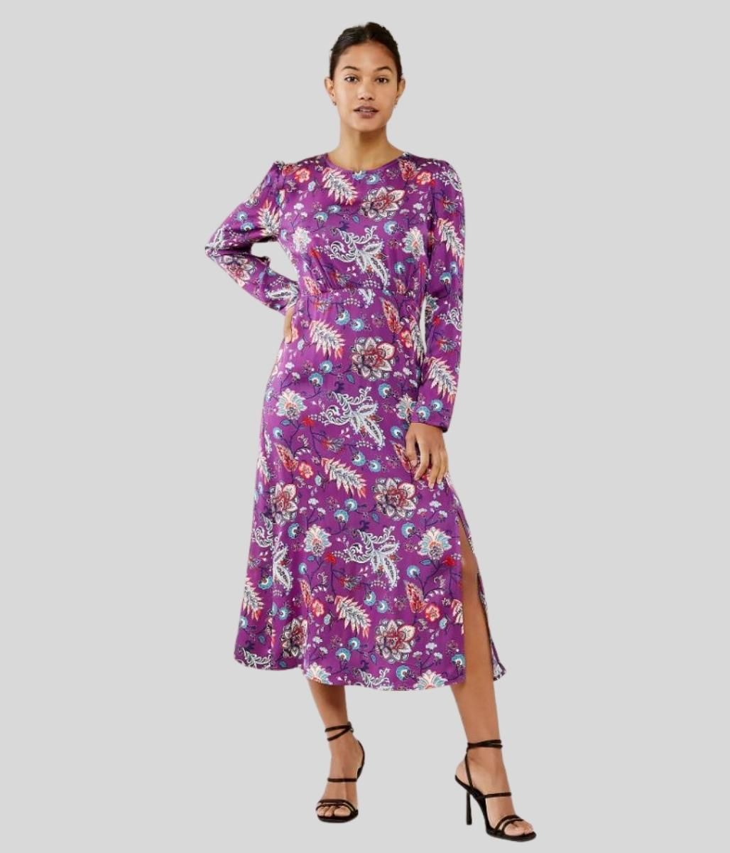Purple Oriental Selma Satin Dress  Size 12