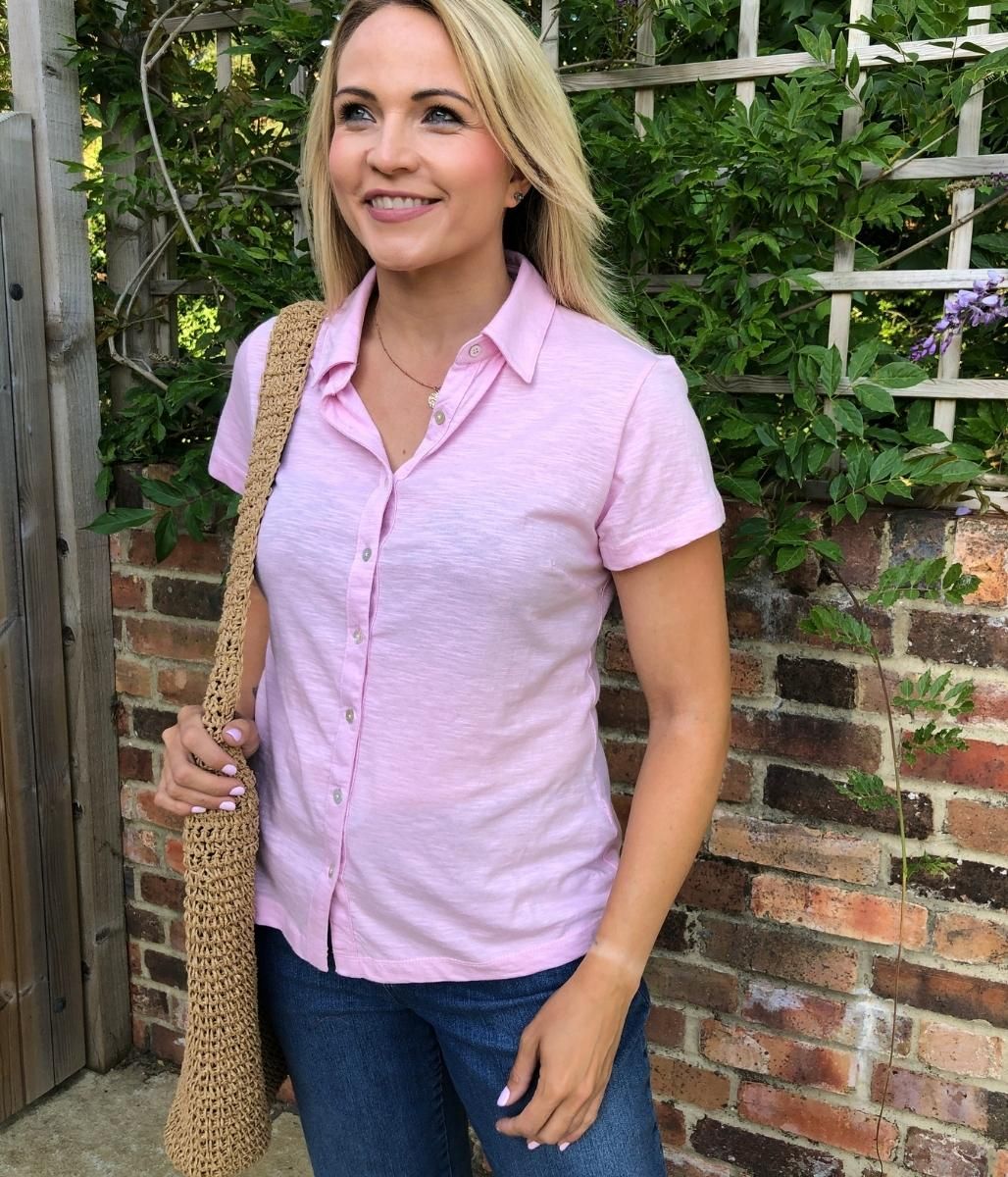 Pink Cotton Jersey Shirt  Size 10