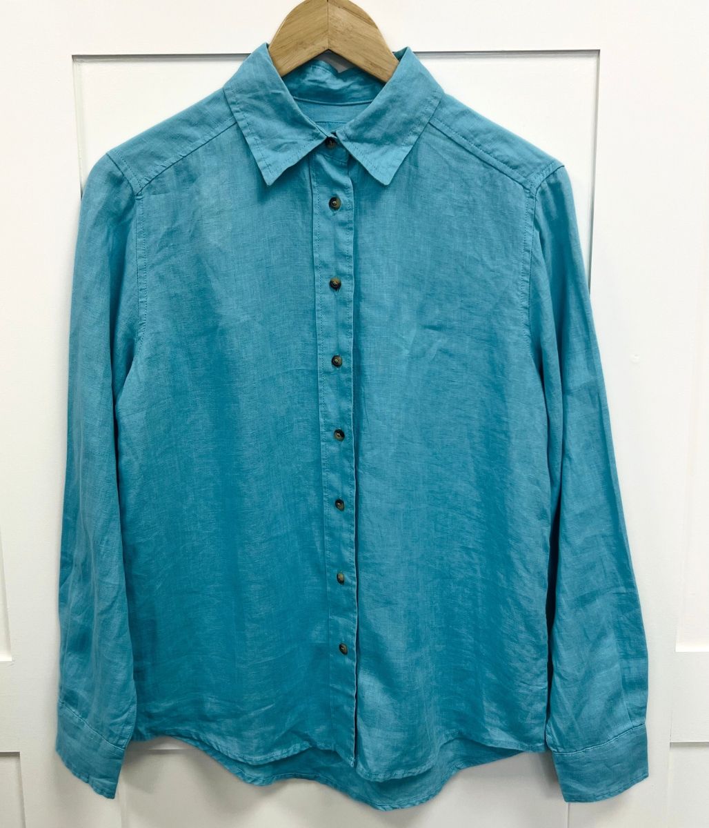 Aqua Classic Pure Linen Shirt  Size 6