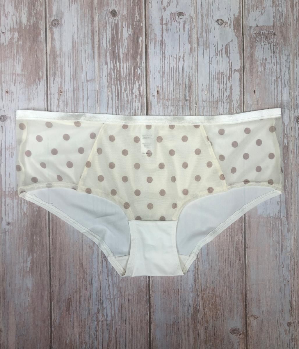 Ivory Spotted Briefs  Size 14