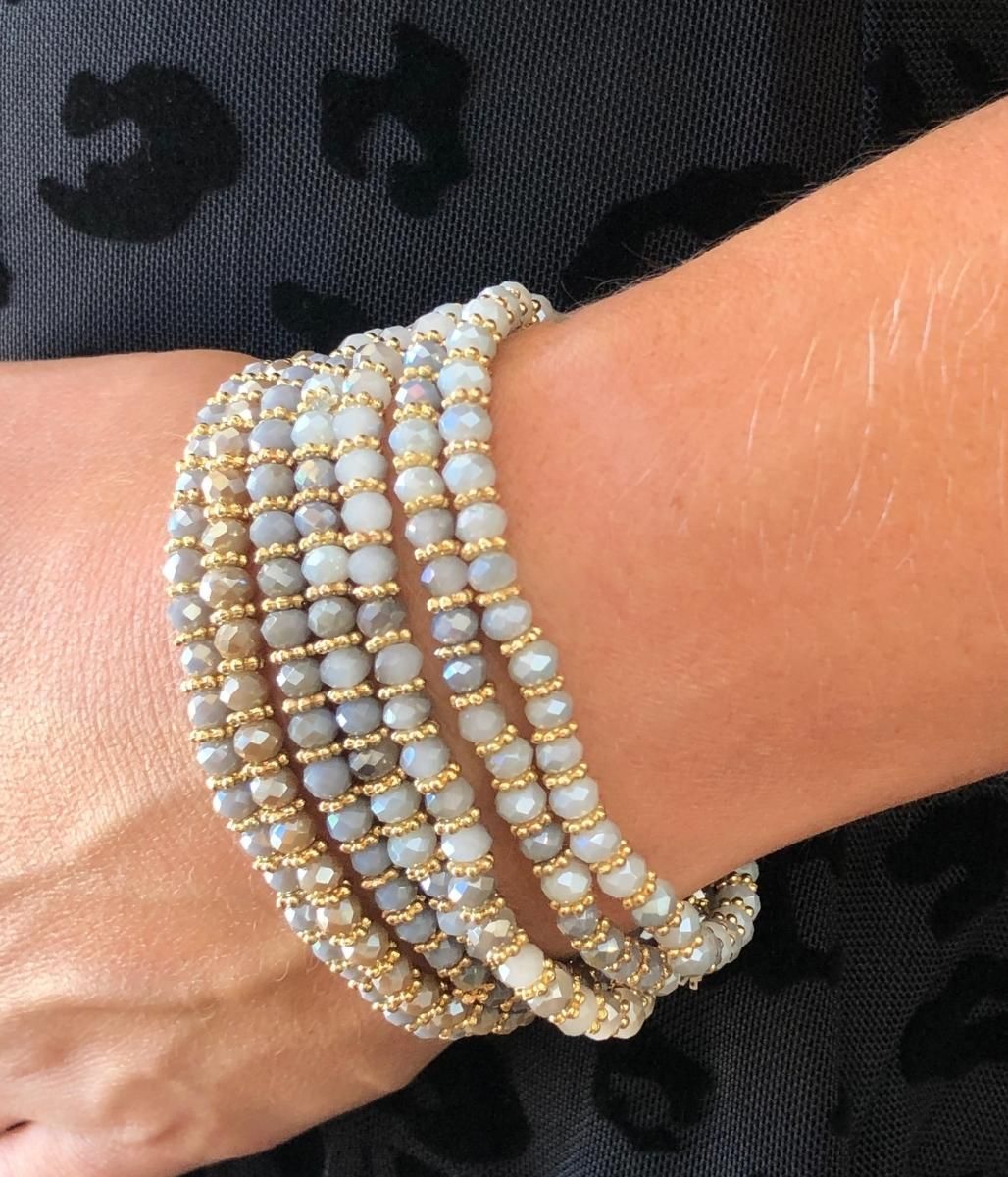 Grey & Gold Venus Bracelet Stack