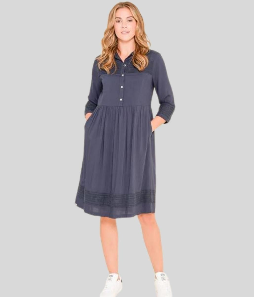 Brakeburn Pom Pom Trim Shirt Dress  Size 20