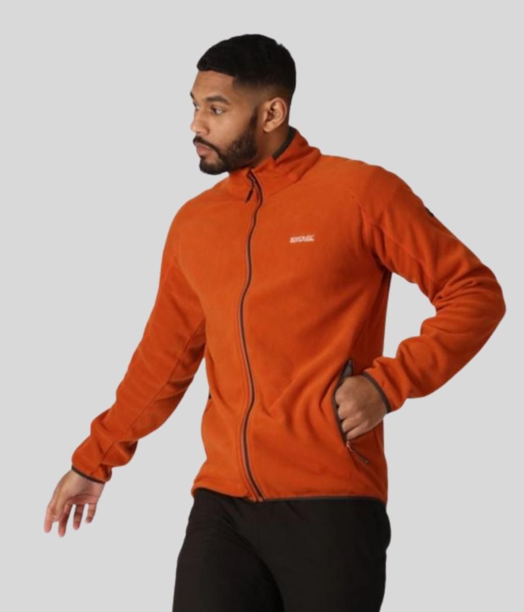 Mens Orange Hadfield Fleece Jacket  Size 5XL