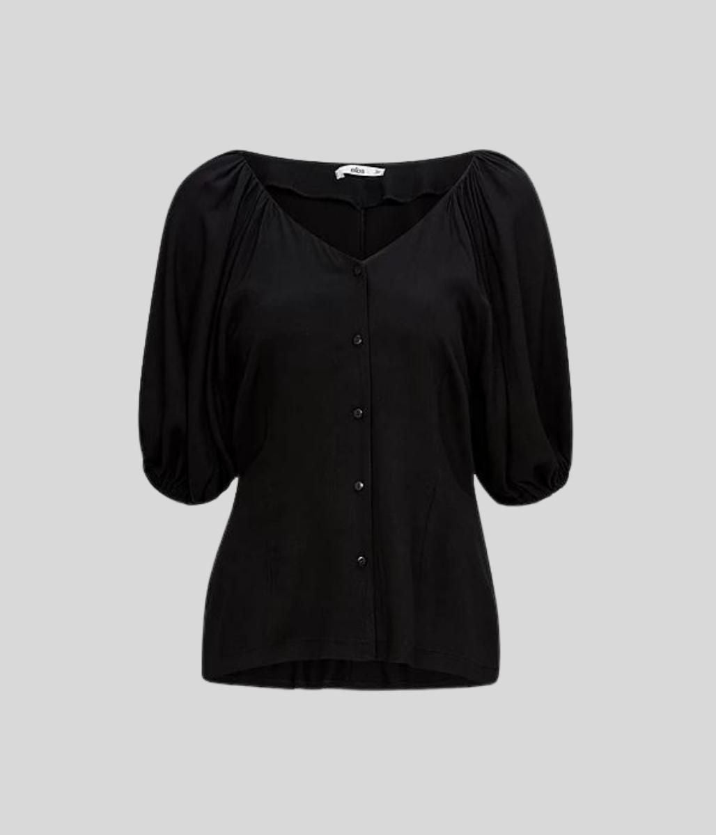 Black Beatrice Puff Sleeve Blouse size 8  Size 8